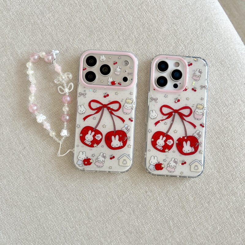Cute cartoon sweet cherry Miff - đánh giá và giá Cute Cartoon Wrist Strap Silicone Case