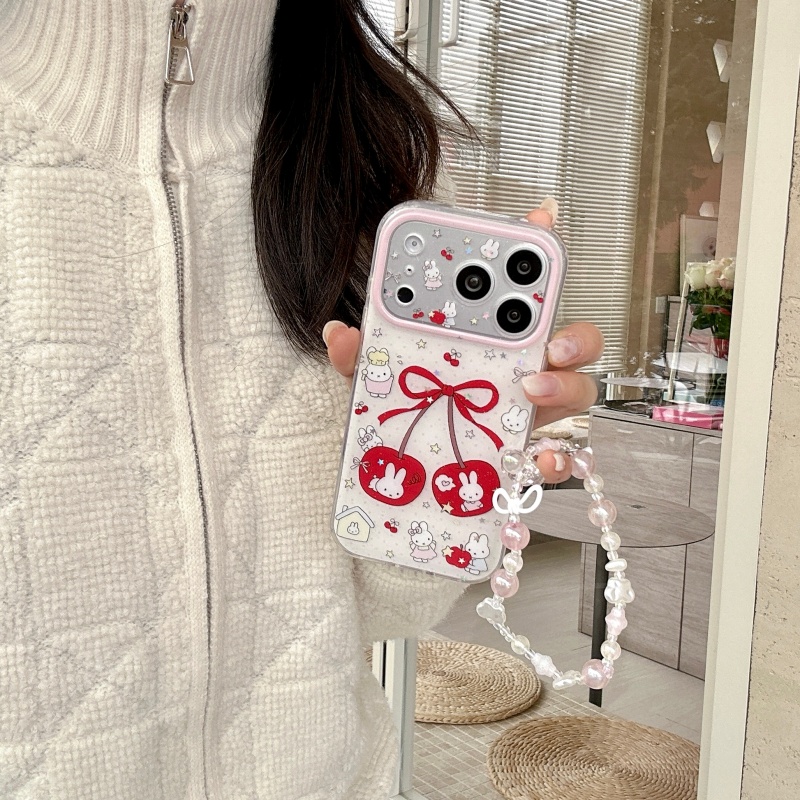 Cute cartoon sweet cherry Miff - đánh giá và giá Cute Cartoon Wrist Strap Silicone Case