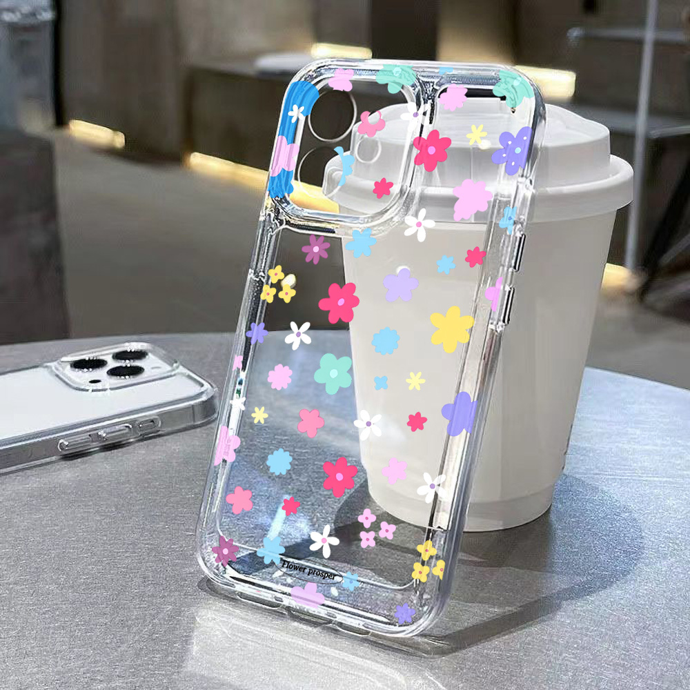 Colorful Flower Clear Phone Ca - đánh giá và giá Clear Shockproof Bumper Case