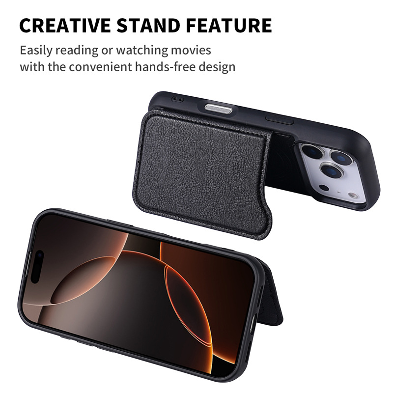 For Magsafe Magnetic Flip Leat - đánh giá và giá Leather Wallet Card Holder Phone Cover