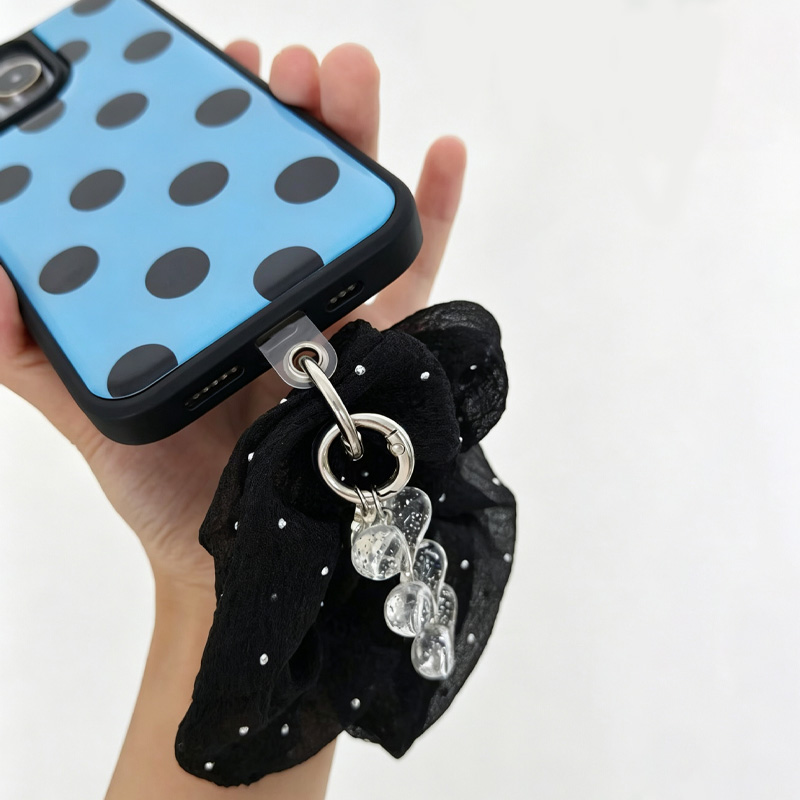 Blue Black Polka Dot Phone Cas - đánh giá và giá Clear Shockproof Bumper Case