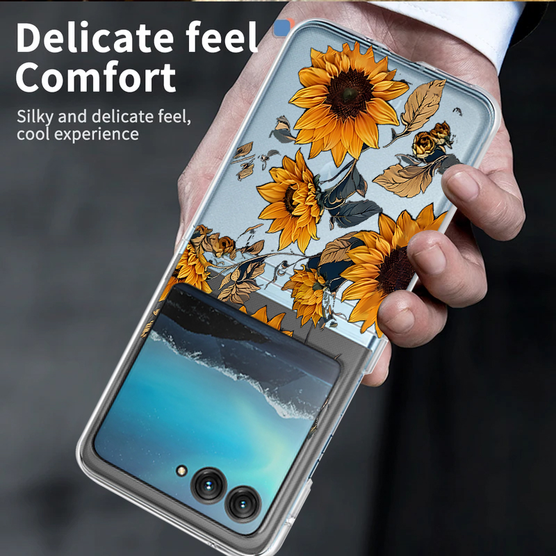 Sunflowers Pattern Clear Phone - đánh giá và giá Clear Shockproof Bumper Case