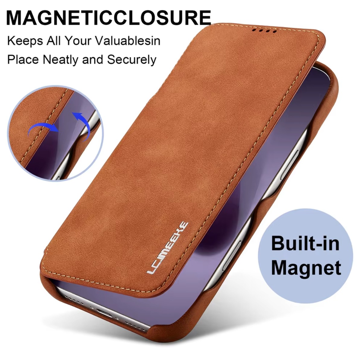 Leather Wallet Magnetic Flip C - đánh giá và giá Leather Wallet Card Holder Phone Cover