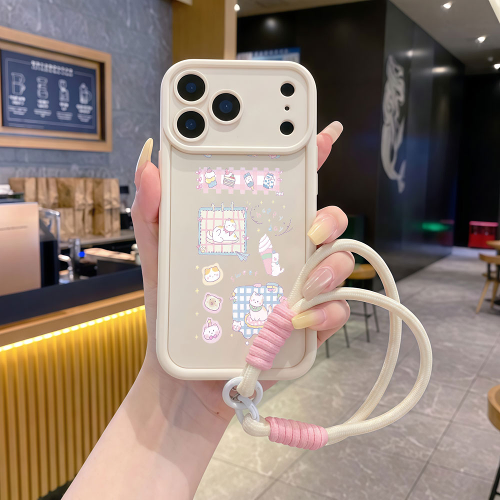 Wrist Strap Cartoon Cute Cat L - đánh giá và giá Cute Cartoon Wrist Strap Silicone Case