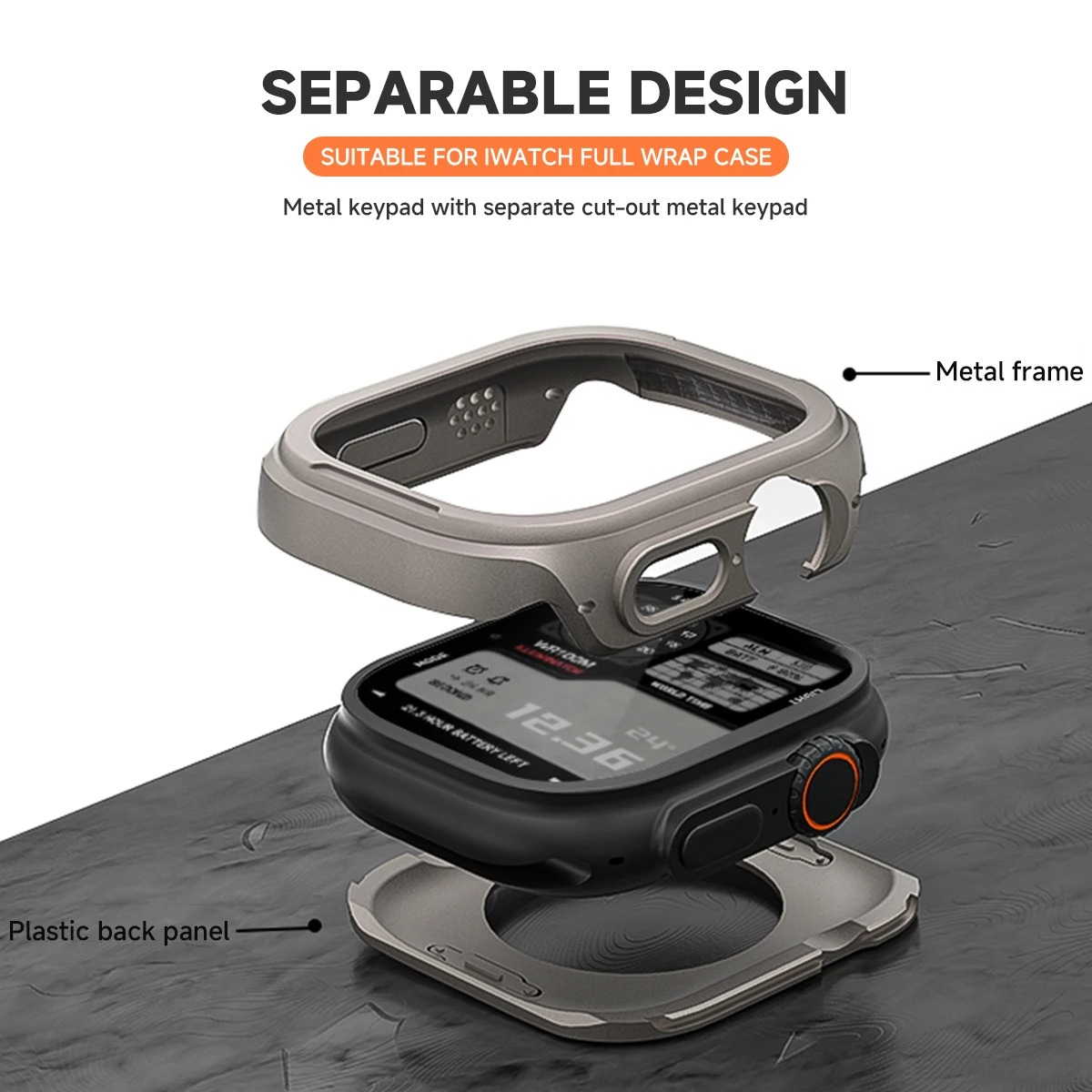 Metal Case for Apple Watch 49m - đánh giá và giá Metal Bumper Aluminum Frame Case