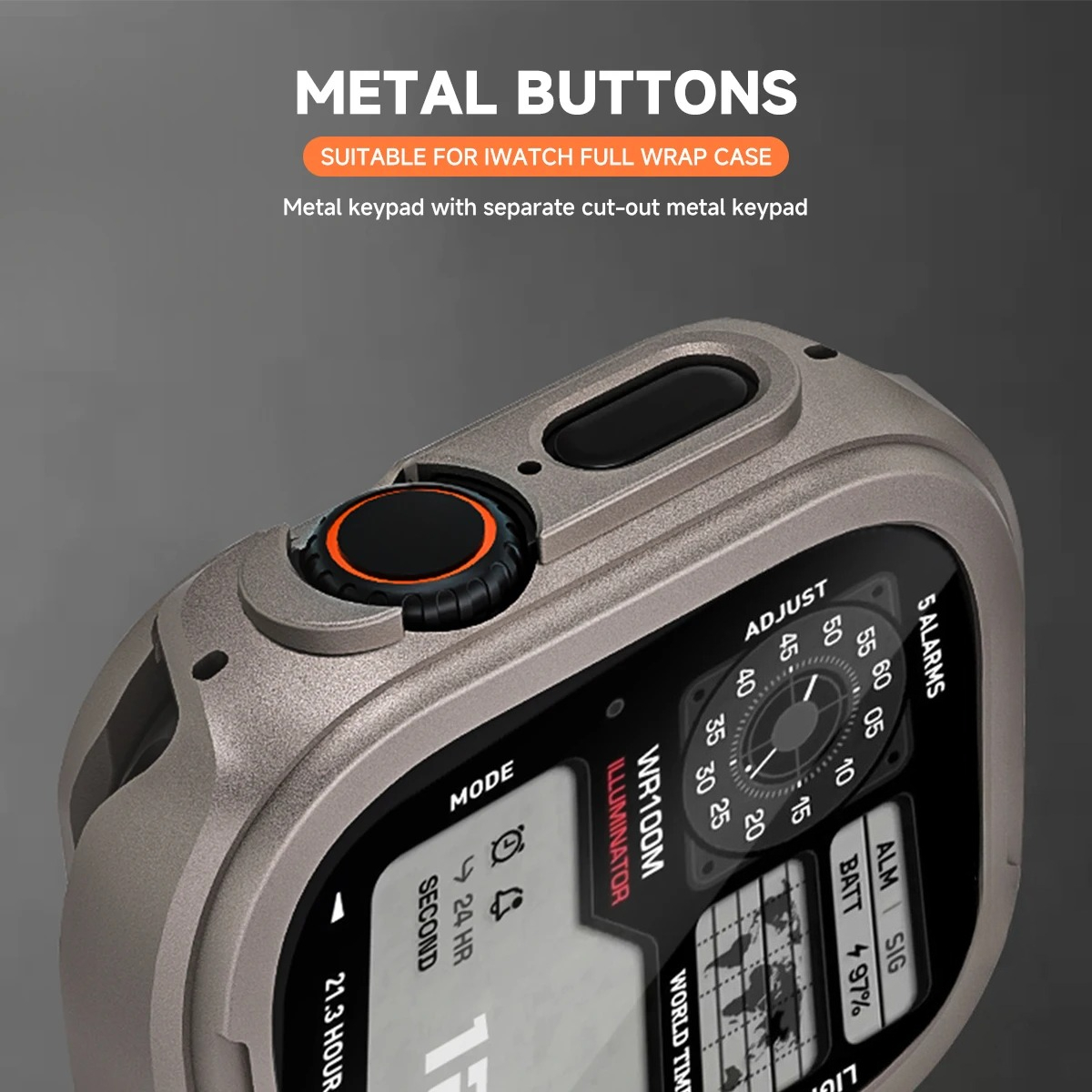 Metal Case for Apple Watch 49m - đánh giá và giá Metal Bumper Aluminum Frame Case
