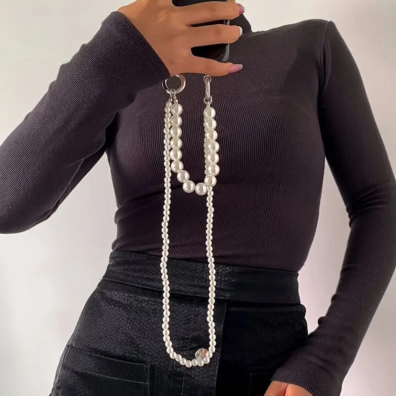 Double Pearl Woven Mobile Phon - đánh giá và giá Crossbody Lanyard Neck Strap Case