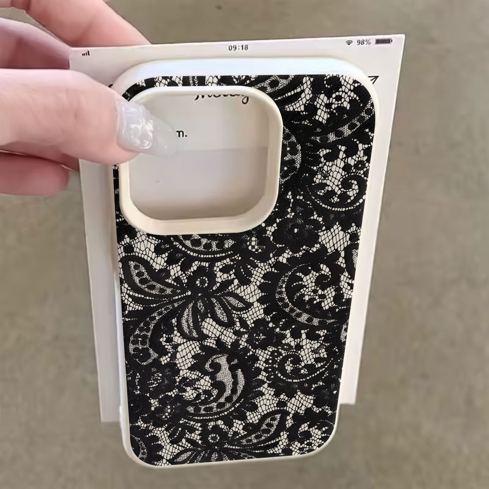 Black Vintage Floral Lace Lych - đánh giá và giá Vintage Floral Pattern Soft Case
