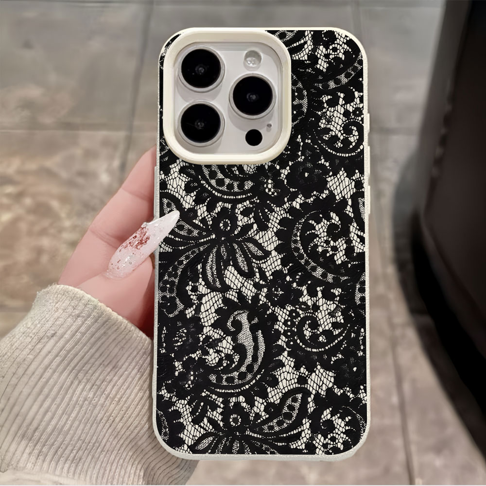 Black Vintage Floral Lace Lych - đánh giá và giá Vintage Floral Pattern Soft Case