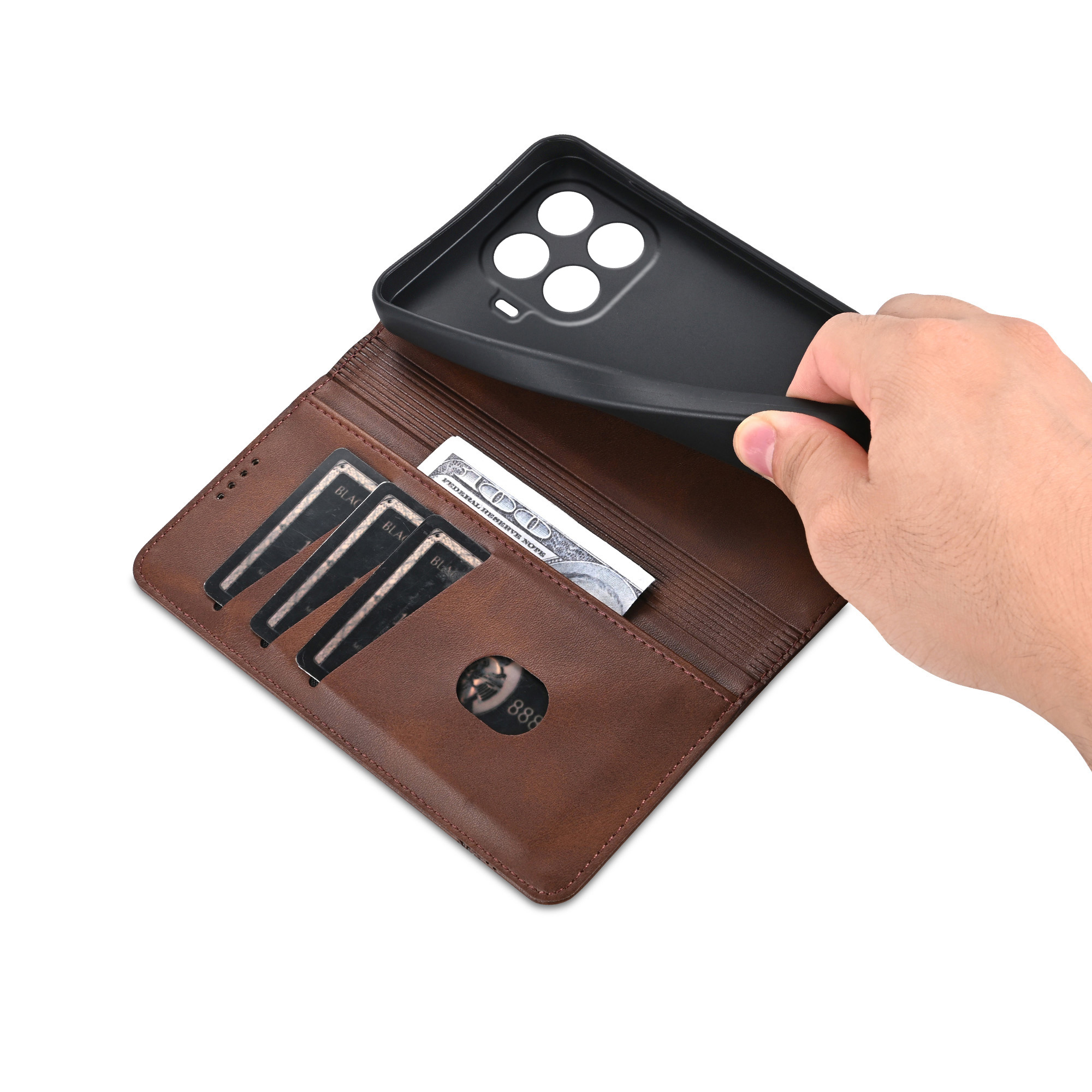 Business Flip Leather Phone Ca - đánh giá và giá Leather Wallet Card Holder Phone Cover