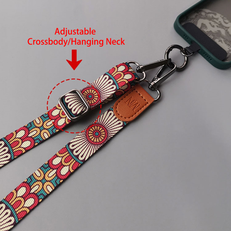 Retro Totem Pattern Crossbody  - đánh giá và giá Crossbody Lanyard Neck Strap Case