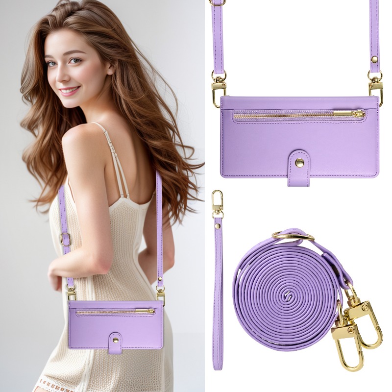 Zipper Crossbody Phone Case fo - đánh giá và giá Leather Wallet Card Holder Phone Cover