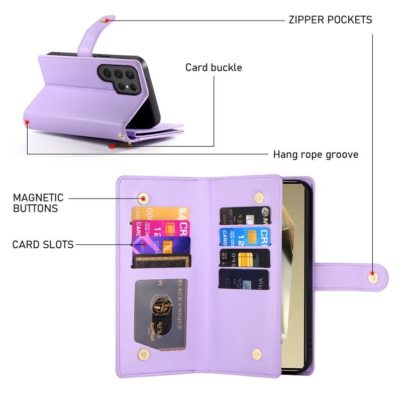 Zipper Crossbody Phone Case fo - đánh giá và giá Leather Wallet Card Holder Phone Cover