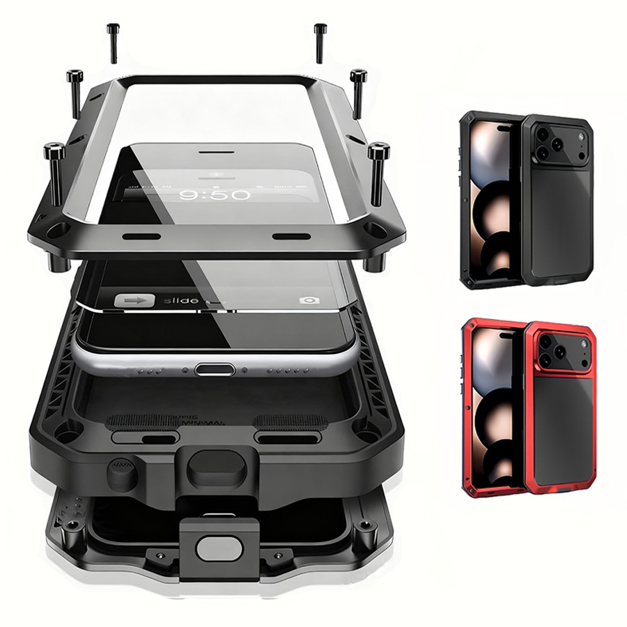 Heavy Duty Metal Armor Phone C - đánh giá và giá Heavy Duty 360 Full Body Protective Case