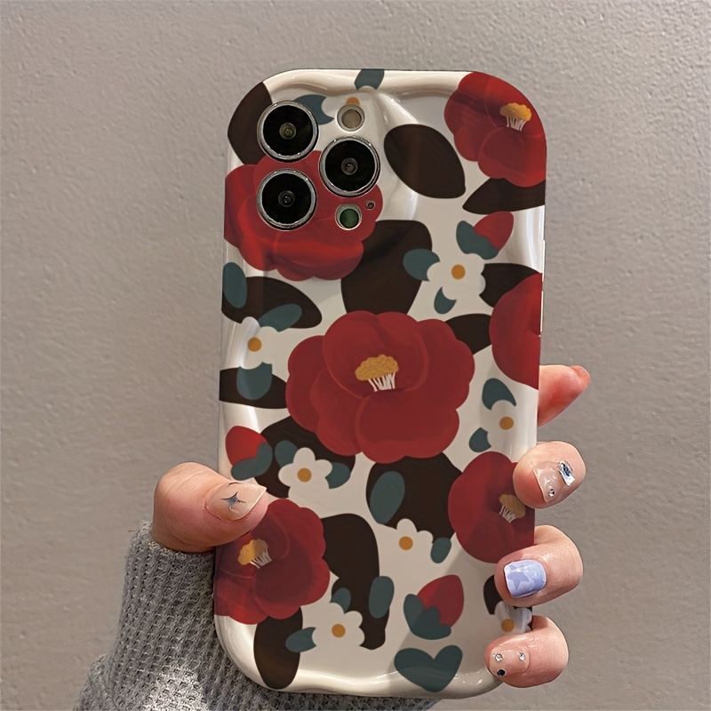 Vintage Red Camellia Flower Ri - đánh giá và giá Vintage Floral Pattern Soft Case