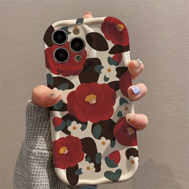 Vintage Red Camellia Flower Ri - đánh giá và giá Vintage Floral Pattern Soft Case