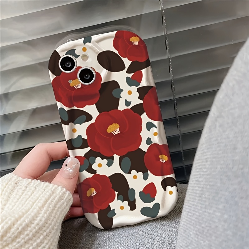 Vintage Red Camellia Flower Ri - đánh giá và giá Vintage Floral Pattern Soft Case